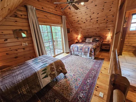 Evergreen Lodge,Waterfront Log Cabin,Wolf River,Partridge Lake,Fremont,Wisconsin