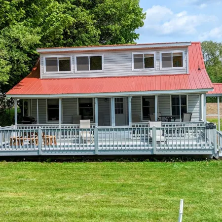 Waterfront house on the upper most portion of the West Branch Delaware.
