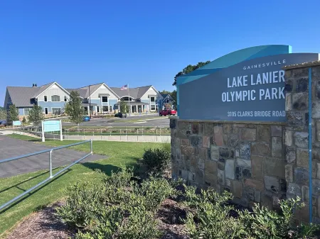 Modern Lake Home with Private Boat Dock with two story Party Deck in Gainesville
