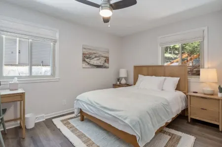 Freshly renovated Lake house right on the water. Lots of indoor & outdoor space.