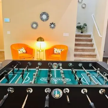 Spacious 4BR Home w Game Room Office Backyard