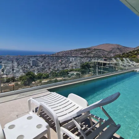 Sunset Shoreline Saranda - Sea View - Free Private Parking - Pool