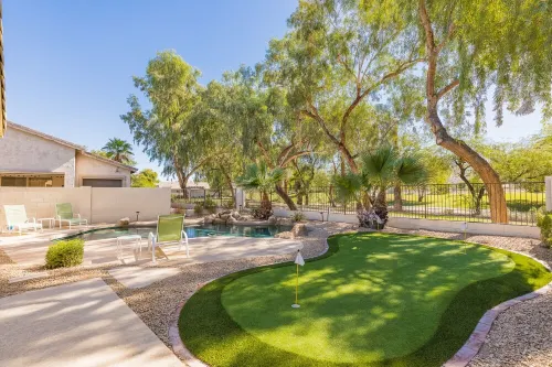 Golf Front Home with Mountain Views, Heated Pool, Fun Game Room, BBQ, VR Tour