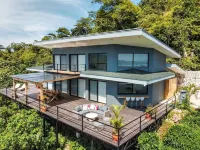 Villa with Stunning Isla Tortuga Seaview, Near Curu Park & Ferry in Blue Zone