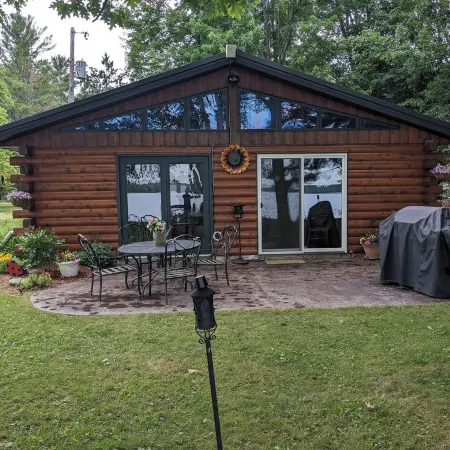 Cabin on Soo Lake.  Enjoy the views of the lake 66' from water's edge.