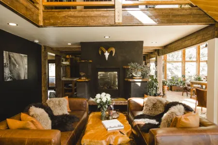 Luxury ranch cabin for 12, dog friendly with hot tub, private valley with creek!