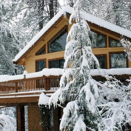 Privacy! One  & 1/2 acre with wrap around deck. Backs the National Forest.