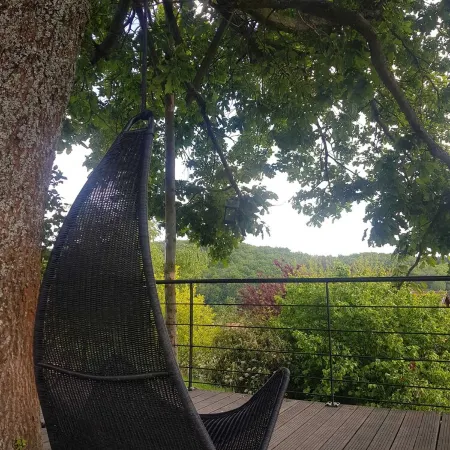 On your terrace at the foot of an oak tree, feel the Alsace's vibes !