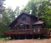 Bright cabin retreat happily situated 7 miles from Whiteface Mt