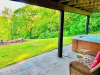 Black Bear A-Frame Waterfront Log Cabin with Hot Tub Jacuzzi