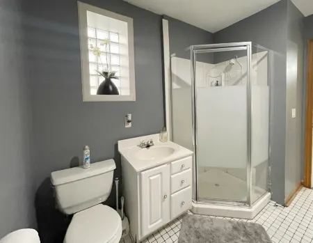 Private Downtown Apt, King Bed, Jet Bath, Fireplace, Grill, near Indiana Dunes