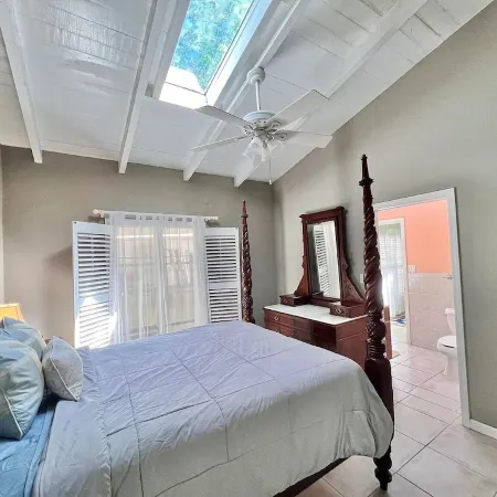 Quiet hillside villa with expansive sea, beach, and mountain views...