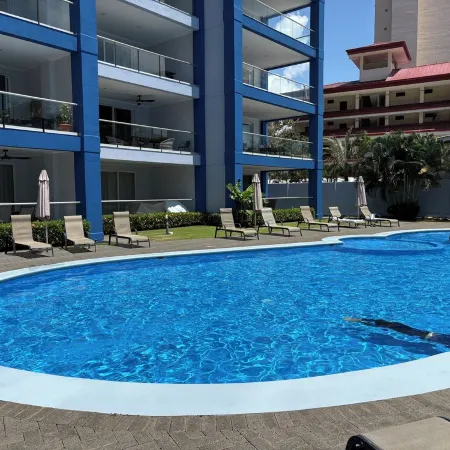 Oceanfront Condo with stunning pool and oversized balcony.