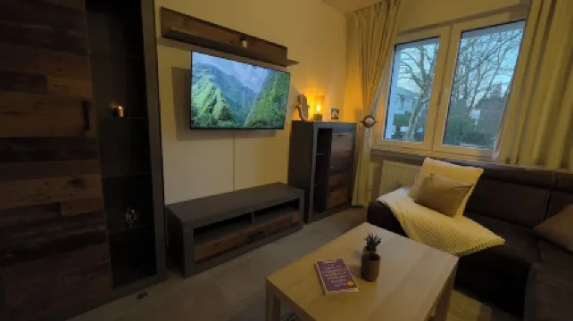 Modern apartment with forest flair and coffee enjoyment