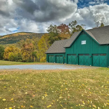Luxe 'Green Barn' Near Skiing w/ Mt Equinox Views!