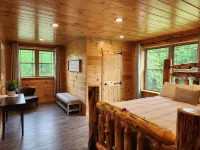 Cozy cabin in tranquil setting overlooking pond