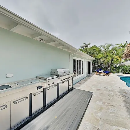 Waterfront Oasis w/ Pool, Tiki Lounge, Dock & BBQ