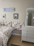 Cozy condo with harbor views. Walk to Dock Square and Beach.