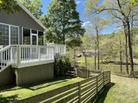 Peaceful Mountain Home: backs to a private fishing pond on two acres