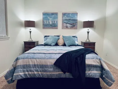 Quiet & backed by trees, centrally located home close to downtown and ferries. Hotels near Lowe's Garden Center