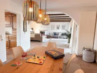 Eifelstube | 130qm Large Apartment in Monschau with Fireplace and Table Football