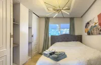 Boutique retreat with lake view.