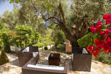 Private waterfront villa with pool and two private beaches