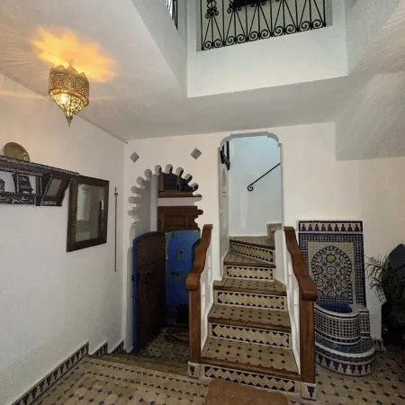 La Mansoura Maison en Format de Riad Dans la Médina de Chefchaouen Ville Bleu