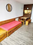 Pitch n°1 in Avoriaz. 2 rooms facing the ski lift. Sleeps 5. Fully equipped