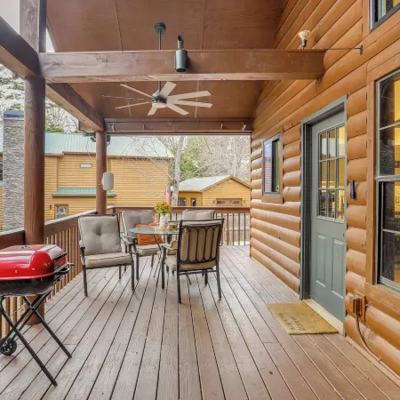 Steps to Lake Lanier: Wooded Escape w/ Boat Dock