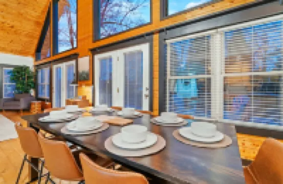 Spacious A-Frame Cabin w/ Air Hockey, Fire Pit, Huge Deck