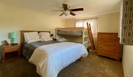 Waterfront gem, sandy beach, modern kitchen, large great room, free firewood