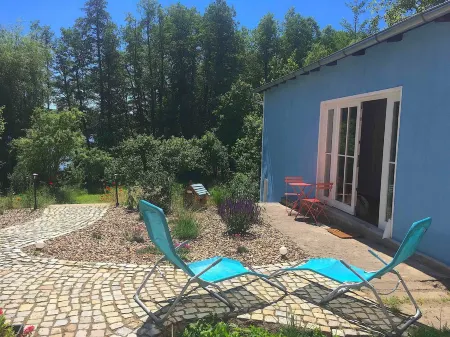 Garden house with sauna directly on the Buckowsee