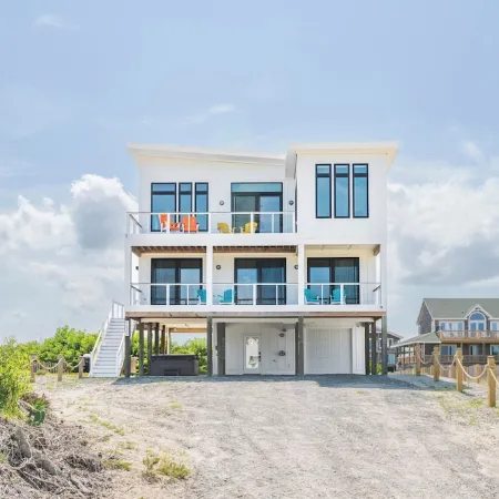 Easy Breezy OBX - New Beautiful Modern Home on the 4x4 w/ Ocean Views & Hot Tub.