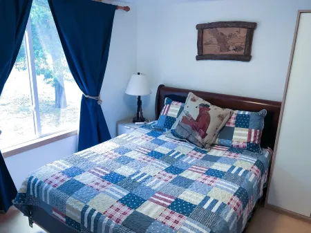 The cottage on the hill in the woods