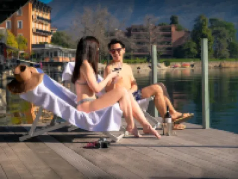 Lakeview Motta Penthouse in Melide Hotels in Melide