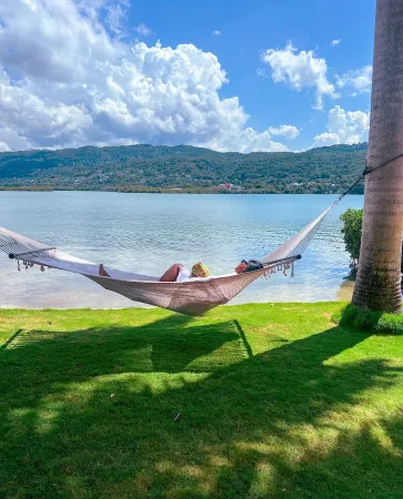 A luxurious beachfront villa with private beach on a calm lagoon. Montego Bay JA