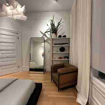 Mission jewel box filled with art and classic furniture, Garage parking & AC Rooms