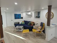 The Apartment.  Cozy one bedroom modern place.  Close to downtown and breweries