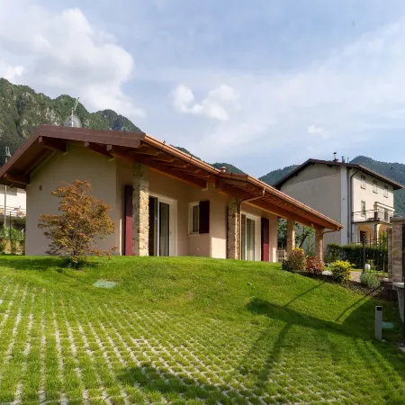 Villa by Lake Idro with Mountain Views