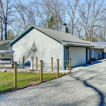 Walk to Sand Lake Beach! Family Escape w/ Fire Pit