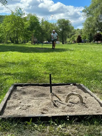 Luxurious Bell Tent on Ischua Creek at Campground Adventures