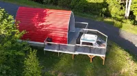 Romantic Blue Ridge Mountain cabin with hot tub, view and fire pit - Red