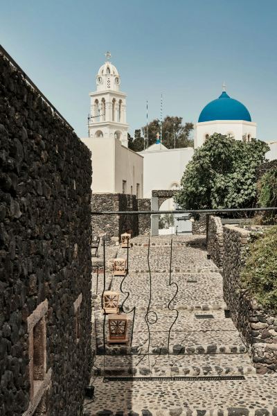 庭 ヴェデマ，ラグジュアリーコレクションリゾート，サントリーニの写真