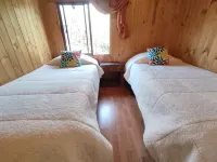 Rustic Cabin near Hot Springs, volcanoes, rivers and lakes
