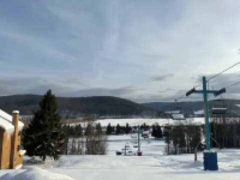 Luxurious ski in-ski out slopeside condo.