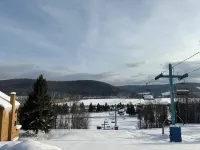 Luxurious ski in-ski out slopeside condo.