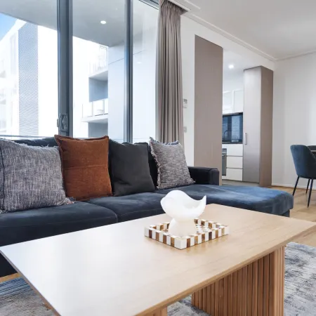 Modern 1-Bed Unit with Pool Views and Balcony