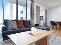 Modern 1-Bed Unit with Pool Views and Balcony - 2-Star