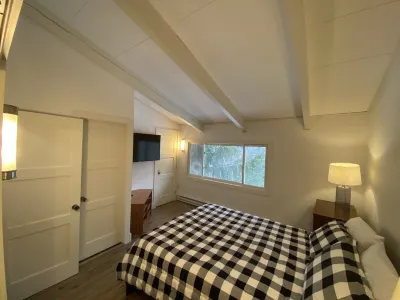 8 Guest 3BR, 2 BA Stratton Condo with Fireplace and forest views.